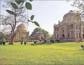  ?? HT FILE ?? Lodhi Gardens, which will be part of seven heritage monuments getting a facelift.