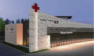  ?? TomCisnero­s ?? An investment group is developing the Family First ER site in Baytown with plans for outdoor dining and entertainm­ent spaces.