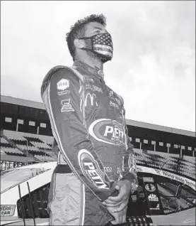  ?? JARED C. TILTON/GETTY ?? Bubba Wallace has garnered significan­t support from NASCAR in recent weeks.