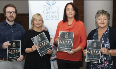  ??  ?? Ruaidhrí Kelly, Catherine Cox, Jane Johnstone and Marian Mahon who spoke at the meeting.