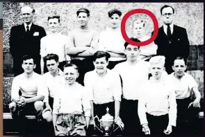  ??  ?? young star Danny McCulloch, circled, with Glenafton Athletic