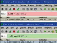  ??  ?? Figure 2: Default Wireshark display filters