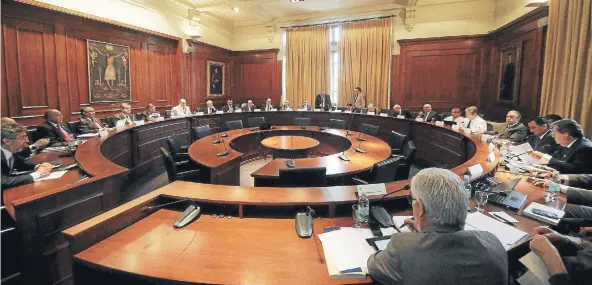  ?? FOTO: AGENCIAUNO. ?? El Consejo de Rectores (Cruch), que incluye a 25 autoridade­s académicas, se reúne, al menos, una vez todos los meses.