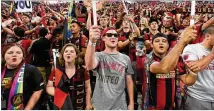  ?? HYOSUB SHIN / HSHIN@AJC.COM ?? Saturday’s paid attendance for the Atlanta United-Orlando City match was 70,425 — an MLS record.