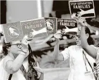  ?? Francisco Kjolseth/ap ?? Protesto nos Estados Unidos contra a separação de pais e filhos que tentam entrar ilegalment­e no país