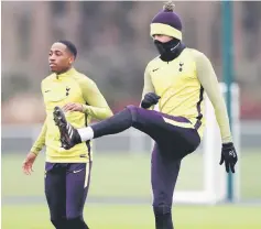  ??  ?? Dele Alli (right) and Kyle Walker-Peters during training session at Tottenham Hotspur’s Enfield Training Centre, north-east of London. — Reuters photo