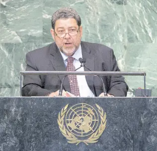  ?? AP ?? Dr Ralph Gonsalves, prime minister of St Vincent and the Grenadines.