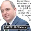  ??  ?? GAFFE: Mr Wallace