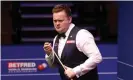  ??  ?? Shaun Murphy, the No 7 seed, will face Masters champion Yan Bingtao in the last 16. Photograph: George Wood/Getty Images