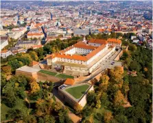  ?? ?? Unmissable: a view over Spilberk Castle on the hill above Brno, one of a string of sights to savour