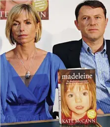  ??  ?? Libel case: The McCanns with their book, Madeleine