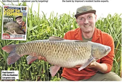  ??  ?? Paul Garner’s 27lb 4oz Badshot Lea grass carp.