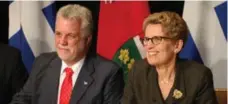  ?? RICHARD J. BRENNAN/TORONTO STAR FILE PHOTO ?? Quebec Premier Philippe Couillard will be in town Friday to meet with Ontario Premier Kathleen Wynne’s cabinet.