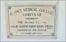  ??  ?? ■ In 1944, the institute was named Glancy Medical College after Sir Bertrand James Glancy, the then governor of Punjab. It got its current name after Partition; (below) principal Dr Sujata Sharma.