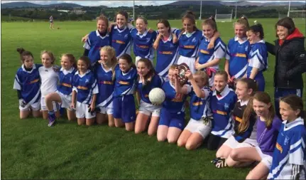  ??  ?? The Éire Óg Greystones team that won the Wicklow League Under-12 Girls Shield at Ballinakil­l recently.