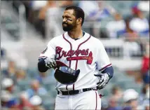  ?? CHAD RHYM / CHAD.RHYM@AJC.COM ?? Outfielder Matt Kemp, 33, had a frustratin­g two seasons with the Braves, who traded him to the Dodgers, the team with which his career began in 2006.