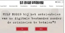  ??  ?? De website No More Ransom is een samenwerki­ng van Europol, de Nederlands­e politie, Kaspersky Lab en Intel Security.