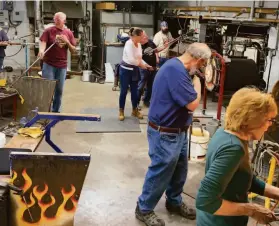  ?? CHRIS JOHNSON GLASS ?? Chris Johnson Glass offers mini-workshops, a five-class series on hot glass blowing and hands-on instructio­n in the basics of blown glass and glass sculpting.