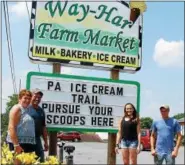  ?? LISA MITCHELL - DIGITAL FIRST MEDIA ?? The Lesher family of Bernville received the 2018 Berks County Outstandin­g Farm Family. They operate WayHar Farms and Way-Har Farm Market, a third generation family-owned country store on Route 183 in Bernville. Pictured from left are Lolly and William...