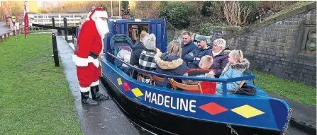  ?? ?? Santa greets guests on board
Madeline.