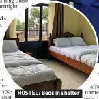  ?? ?? HOSTEL: Beds in shelter