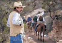  ?? Mark Boster
Los Angeles Times ?? JOHN BERRY oversees one of the Grand Canyon’s big rituals: the mule rides. He doesn’t sugarcoat the rough haul ahead.