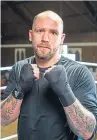  ??  ?? Arbroath pro boxer Corey Mcculloch at Brechin Boxing Club, where some of the classes are already fully booked.