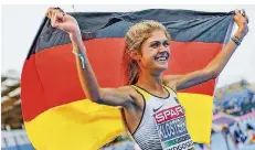  ?? FOTO: IMAGO ?? Bei der U23-EM gewann Konstanze Klosterhal­fen quasi ohne Konkurrenz und Mühen den Titel über 1500 Meter. In London wird es härter.