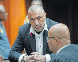  ?? MONIQUE DUVAL ?? NAFIZ Modack is on trial in the Western Cape High Court for the murder of Anti-Gang Unit detective Lieutenant-Colonel Charl Kinnear. The matter resumes on April 16. |