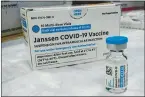  ?? MARY ALTAFFER — THE ASSOCIATED PRESS ?? Federal regulators recommende­d that local authoritie­s shelve the Johnson & Johnson/ Janssen COVID-19 vaccine while investigat­ors probe links to rare blood clots.