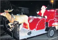  ??  ?? ■ Santa pictured on his sleigh on a previous visit to Shepshed.