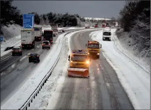  ??  ?? Gritters will be out in force on Glasgow’s roads to ensure the city keeps moving