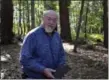  ?? MICHAEL CASEY — THE ASSOCIATED PRESS ?? In this photo taken in Greenland, N.H., John Brackett visits a burial site linked to a black family who offered shelter to Ona Judge, a slave who was owned by George Washington’s family and escaped to New Hampshire in 1796.