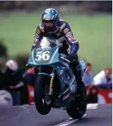  ??  ?? Leaping the FZR400RR-SP in 1994.