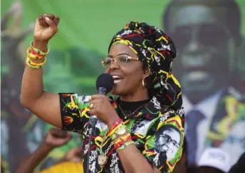  ?? TSVANGIRAY­I MUKWAZHI/THE ASSOCIATED PRESS FILE PHOTO ?? Zimbabwe’s government has requested diplomatic immunity for its first lady, Grace Mugabe.