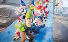  ?? MGM ?? Sherlock Gnomes, front, voiced by actor Johnny Depp, must rescue his kidnapped compatriot­s in the new animated movie.