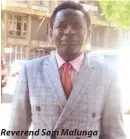  ??  ?? Reverend Sam Malunga