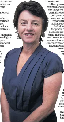  ??  ?? Dame Susan Devoy steps down this month as Human Rights Commission­er.