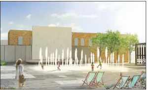  ?? Special to the Democrat-Gazette ?? An artist’s rendering shows the proposed downtown North Little Rock plaza.