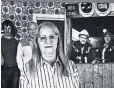  ?? ?? Rogovin’s photo of miners in Fife, top; and with Betty Hunter, who comes from a long line of miners, above.