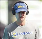  ?? Associated Press ?? TOP CANDIDATE — In this Nov. 1 photo, Los Angeles Rams defensive coordinato­r Brandon Staley watches his players before a game against the Miami Dolphins in Miami Gardens, Fla. Staley has only been the Rams’ defensive coordinato­r for 13 games, and everybody already knows he could be on his way up. The 37-year-old Staley’s name is prominent in NFL circles this month as the league’s less successful teams plot their next head coaching hire.