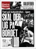  ??  ?? Ekstra Bladet var kontant, da stadion- ulykken røg på forsiden mandag 31. juli 1995.