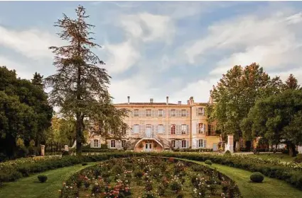  ??  ?? Chateau d’Estoublon in Provence, France, boasts 500 acres of gardens and parks.