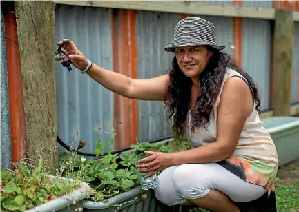  ?? PHOTO: ALDEN WILLIAMS/STUFF ?? Okains Bay resident Dianne Wilson wants to be able to safely drink water from the tap.