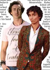  ??  ?? curls: Brendan and, right, robert Sheehan