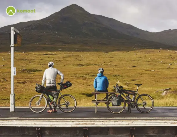  ??  ?? Above ‘Now what?’ The boys re-enact their favourite scene from Trainspott­ing at Corrour station