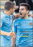  ??  ?? ONE UP: Coady and Neves celebrate