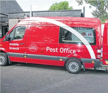  ??  ?? BREAKDOWN: Mobile post office services to some Fife villages have been disrupted.