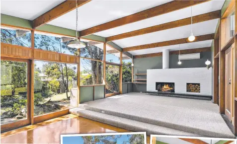  ?? ?? The mid-century 7 Tiverton St, Belmont, designed by architect Neil Everist, has attracted plenty of interest.