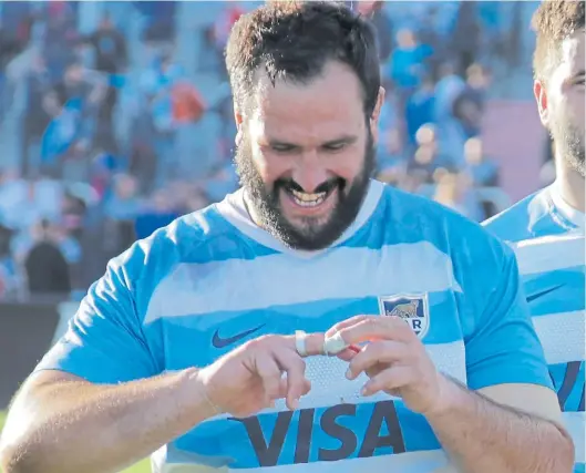  ?? FOTOREPORT­ER ?? Pura felicidad. Juan Figallo se fue contento de Mendoza luego del triunfo ante Sudáfrica. Extrañaba jugar con Los Pumas.